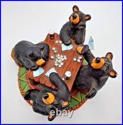 Bearfoots Bears CARD SHARKS Poker FIGURINE Jeff Fleming Big Sky CarversCheaters