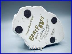 Bearfoots Bears Jeff Fleming Big Sky Carvers Snow Bear Fight Two Figurines #6729