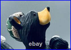 Bearfoots Bears Jeff Fleming Big Sky Carvers Snow Bear Fight Two Figurines #6729