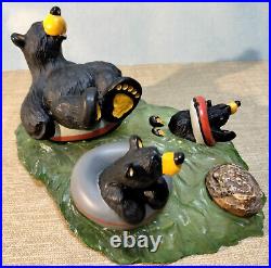 Bearfoots Bears Jeff Fleming Big Sky Carvers Tubin' Bears detailed translucent