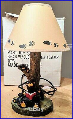 Bearfoots Bears by Jeff Fleming BEAR WITH CUBS Lamp Big Sky Carvers -Numbered