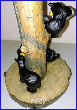 Bearfoots Bears by Jeff Fleming Bear With Cubs Lamp Big Sky Carvers New in Box