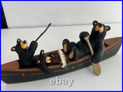 Bearfoots Big Sky Carver Jeff Fleming Fishin' Buddies Bear Figurine Limited Ed
