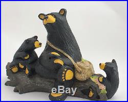 Bearfoots Big Sky Carvers Boys Day Out Bear Figurine by Jeff Fleming RARE