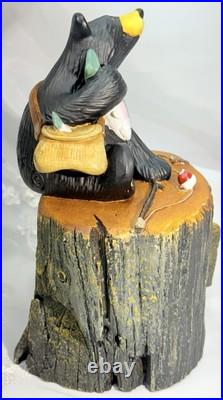 Bearfoots Big Sky Carvers Jeff Fleming Bounty Box Bear with Fish