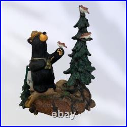 Bearfoots Birdwatcher II Figurine By Jeff Fleming Big Sky Carvers Retired Rare