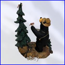 Bearfoots Birdwatcher II Figurine By Jeff Fleming Big Sky Carvers Retired Rare