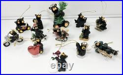 Bearfoots Black Bear Tree Ornaments & Figure Jeff Fleming Big Sky Carvers Lot 13