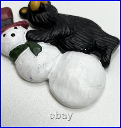 Bearfoots Black Bear Tree Ornaments & Figure Jeff Fleming Big Sky Carvers Lot 13