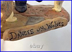 Bearfoots Dances with Wolves Figurine Jeff Fleming Numbered Big Sky Carvers