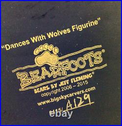 Bearfoots Dances with Wolves Figurine Jeff Fleming Numbered Big Sky Carvers