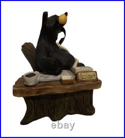 Bearfoots Jeff Fleming Big Sky Carvers Figurine Office Assistant RARE HTF