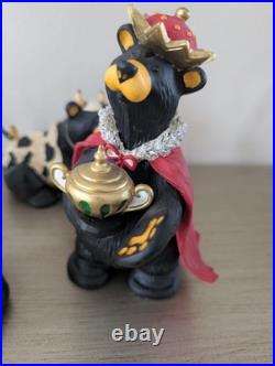Bearfoots Jeff Fleming Black Bear Figurines #50479 Beartivity III Nativity Resin