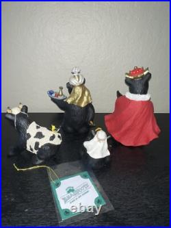 Bearfoots Jeff Fleming Black Bear Figurines #50479 Beartivity III Nativity Resin