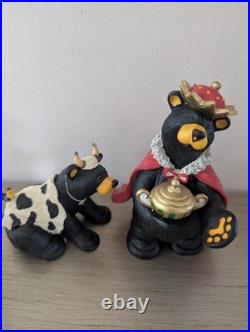Bearfoots Jeff Fleming Black Bear Figurines #50479 Beartivity III Nativity Resin
