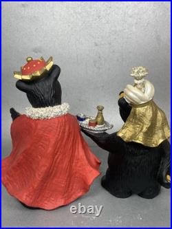 Bearfoots Jeff Fleming Black Bear Figurines Beartivity III Nativity Resin