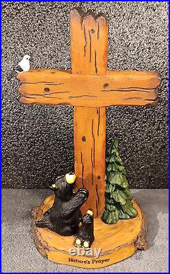 Bearfoots Jeff Fleming Nature's Prayer Bears & cross Used Retired