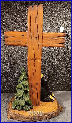 Bearfoots Jeff Fleming Nature's Prayer Bears & cross Used Retired