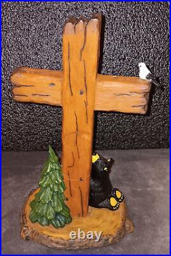 Bearfoots Jeff Fleming Nature's Prayer Bears & cross Used Retired