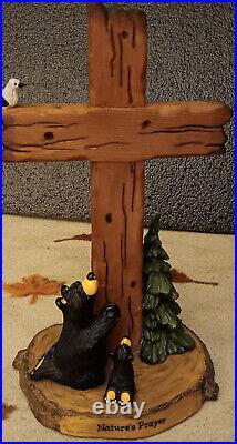 Bearfoots Jeff Fleming Nature's Prayer Bears & cross Used Retired