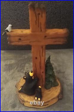 Bearfoots Jeff Fleming Nature's Prayer Bears & cross Used Retired