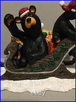 Bearfoots Jingle Bears Jeff Fleming Big Sky Carvers Christmas figurine -NO BOX