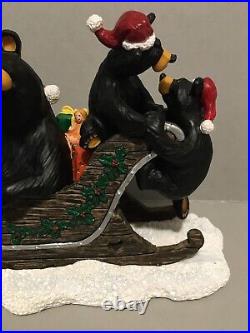 Bearfoots Jingle Bears Jeff Fleming Big Sky Carvers Christmas figurine -NO BOX