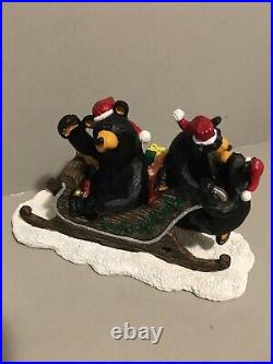 Bearfoots Jingle Bears Jeff Fleming Big Sky Carvers Christmas figurine -NO BOX