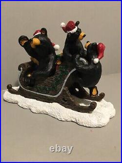 Bearfoots Jingle Bears Jeff Fleming Big Sky Carvers Christmas figurine -NO BOX