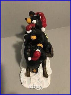 Bearfoots Jingle Bears Jeff Fleming Big Sky Carvers Christmas figurine -NO BOX