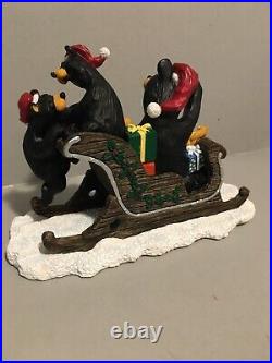 Bearfoots Jingle Bears Jeff Fleming Big Sky Carvers Christmas figurine -NO BOX