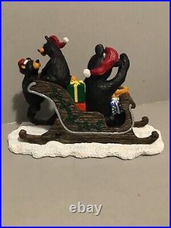 Bearfoots Jingle Bears Jeff Fleming Big Sky Carvers Christmas figurine -NO BOX