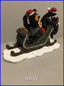 Bearfoots Jingle Bears Jeff Fleming Big Sky Carvers Christmas figurine -NO BOX