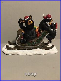 Bearfoots Jingle Bears Jeff Fleming Big Sky Carvers Christmas figurine -NO BOX