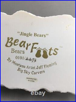 Bearfoots Jingle Bears Jeff Fleming Big Sky Carvers Christmas figurine -NO BOX