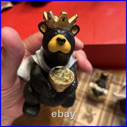 Bearfoots Nativity Set 10 pc Set Jeff Fleming Christmas Resin Bears