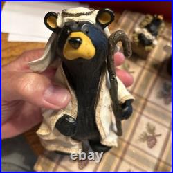 Bearfoots Nativity Set 10 pc Set Jeff Fleming Christmas Resin Bears