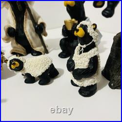 Bearfoots Nativity Set Jeff Fleming Big Sky Carvers 13 Pc Bears