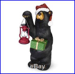 Bearfoots Santa Bear with Lantern Big Sky Carvers Grand Figurine Jeff Fleming