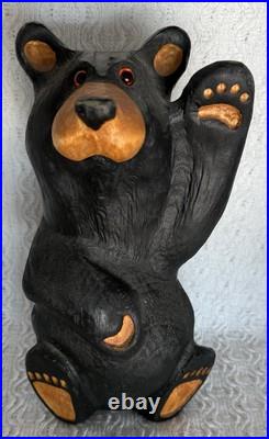 Bearfoots by Jeff Fleming Big Sky Carvers 14 Waving Black Bear Figurine Statue