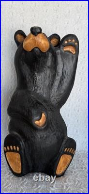 Bearfoots by Jeff Fleming Big Sky Carvers 14 Waving Black Bear Figurine Statue