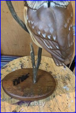 Beautiful Big Sky Carvers Wood Owl By Ken White