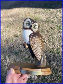 Beautiful Big Sky Carvers Wood Owl Evening Tracker By Ken White Limited 411/1250
