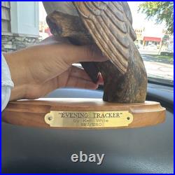 Beautiful Big Sky Carvers Wood Owl Evening Tracker By Ken White Limited 587/1250