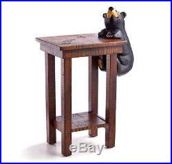 Benjamin Bear Side Table with Benjamin Bear Grand Bear Bearfoots Big Sky Carvers