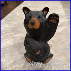 Big Sky Bear (Mikey) Rare Jeff Fleming Big Sky Carvers Black Bear Waving 13