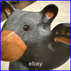 Big Sky Bear (Mikey) Rare Jeff Fleming Big Sky Carvers Black Bear Waving 13