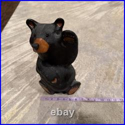 Big Sky Bear (Mikey) Rare Jeff Fleming Big Sky Carvers Black Bear Waving 13