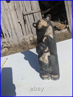 Big Sky Bear Rare Jeff Fleming Big Sky Carvers Black Bear With Trout 11