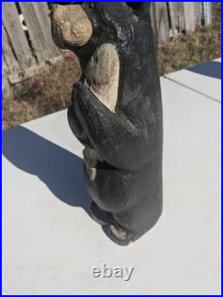 Big Sky Bear Rare Jeff Fleming Big Sky Carvers Black Bear With Trout 11
